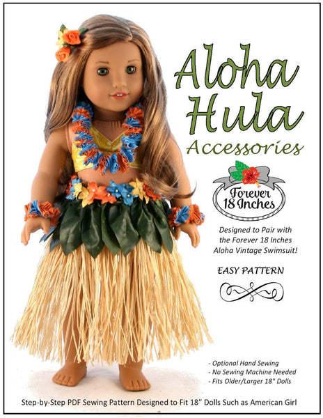 Forever 18 Inches Aloha Hula Accessories Doll Clothes Pattern 18