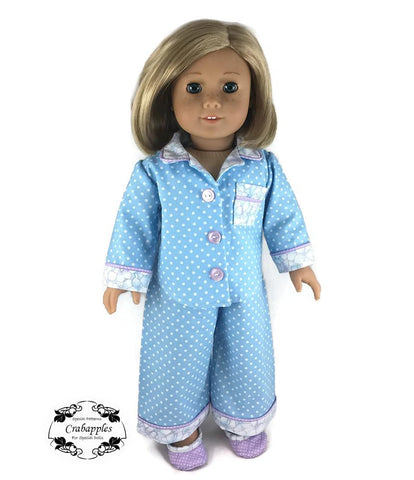 Crabapples 18 Inch Modern Pajama Party 18" Doll Clothes Pattern Pixie Faire