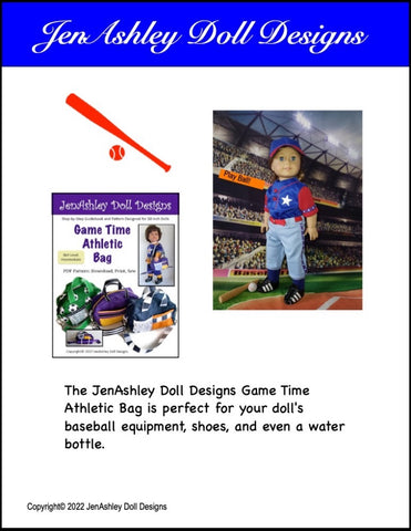 Jen Ashley Doll Designs 18 Inch Modern Pop Fly! Baseball/Softball Uniform 18" Doll Clothes Pixie Faire