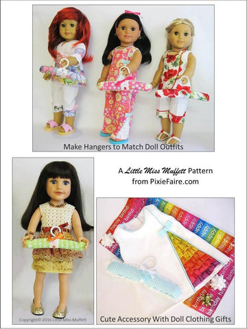 Little Miss Muffett 18 Inch Modern Just a Little Hanger 16" to 18" Doll Accessory Pattern Pixie Faire