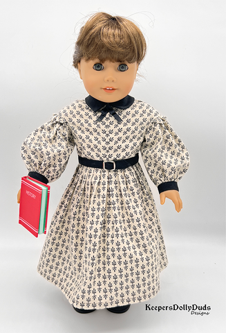 Keepers Dolly Duds Designs 18 Inch Historical Jo's Writing Dress 18" Doll Clothes Pattern Pixie Faire