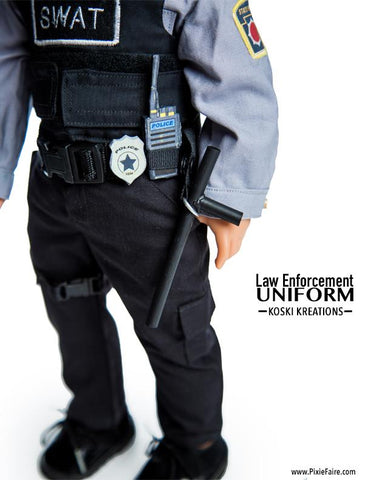 Koski Kreations 18 Inch Modern Law Enforcement Uniform 18" Doll Clothes Pattern Pixie Faire