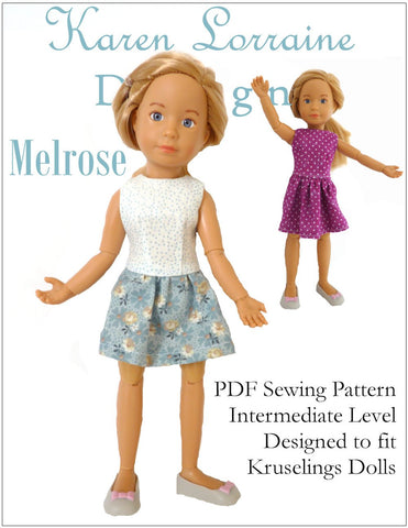 Karen Lorraine Design Kruselings Melrose Dress for 9" Kruselings Dolls Pixie Faire