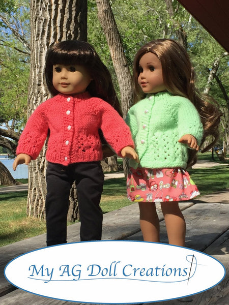 Karina s Cozy Sweater Doll Clothes Pattern 18 inch American Girl Dolls