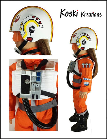 Koski Kreations 18 Inch Modern Galactic Pilot 18" Doll Clothes Pattern Pixie Faire