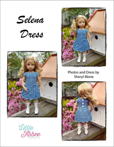 Little Abbee Little Darling Selena Dress Pattern for Little Darling Dolls Pixie Faire