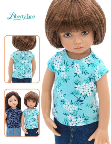 Liberty Jane Little Darling FREE T-Shirt Pattern For Little Darling Dolls Pixie Faire