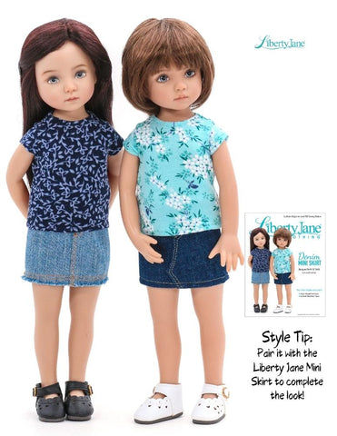 Liberty Jane Little Darling FREE T-Shirt Pattern For Little Darling Dolls Pixie Faire