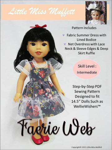 Little Miss Muffett WellieWishers Faerie Web 14.5" Doll Clothes Pattern Pixie Faire