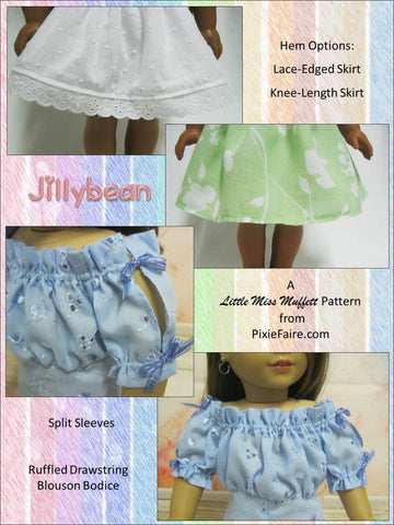 Little Miss Muffett 18 Inch Modern Jillybean 18" Doll Clothes Pattern Pixie Faire