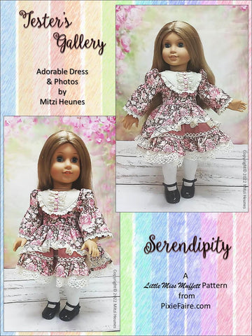 Little Miss Muffett 18 Inch Modern Serendipity 18" Doll Clothes Pattern Pixie Faire