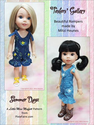 Little Miss Muffett WellieWishers Summer Dayz Pattern For 14.5-15 Inch Dolls Pixie Faire