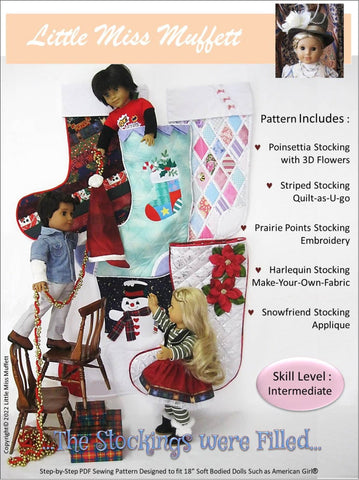 Little Miss Muffett 18 Inch Modern The Stockings were Filled Doll Accessory Pattern Pixie Faire