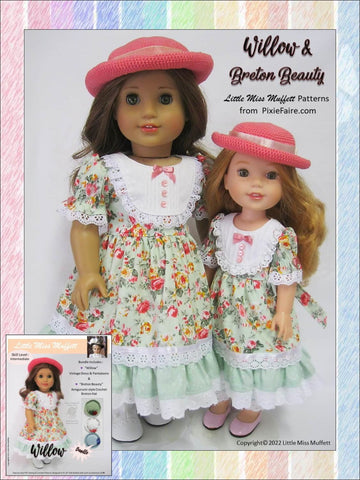 Little Miss Muffett WellieWishers Willow and Breton Beauty Bundle 14.5" Doll Clothes Pattern Pixie Faire