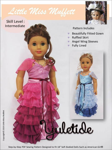 Little Miss Muffett 18 Inch Modern Yuletide 18" Doll Clothes Pattern Pixie Faire