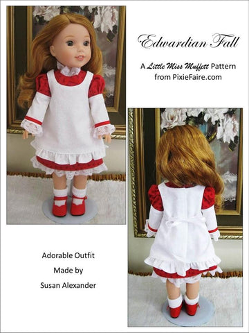 Little Miss Muffett WellieWishers Edwardian Fall 14.5" Doll Clothes Pattern Pixie Faire