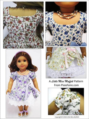 Little Miss Muffett 18 Inch Modern Provence 18" Doll Clothes Pattern Pixie Faire