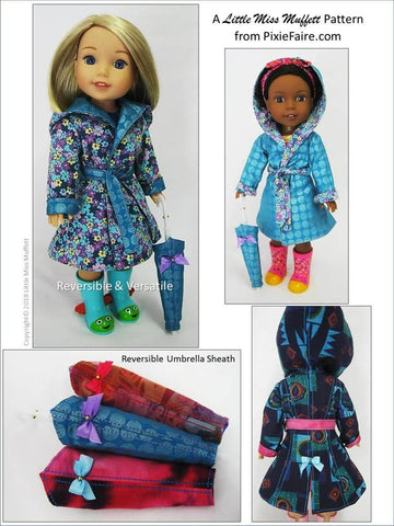 Little Miss Muffett WellieWishers Rainy Days Are Fun Days 14.5" Doll Clothes Pattern Pixie Faire