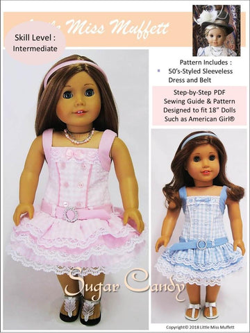 Little Miss Muffett 18 Inch Modern Sugar Candy 18" Doll Clothes Pattern Pixie Faire