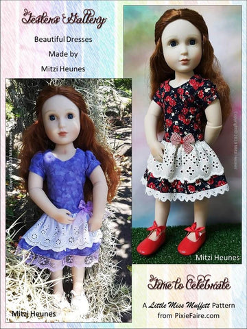 Little Miss Muffett A Girl For All Time Time To Celebrate Pattern for AGAT Dolls Pixie Faire