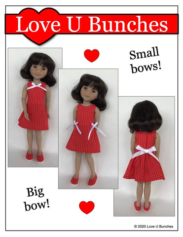 Love U Bunches Ruby Red Fashion Friends Polka Dot Party Dress Doll Clothes Pattern For Ruby Red Fashion Friends Pixie Faire