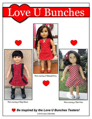 Love U Bunches 18 Inch Modern Polka Dot Party Dress 18" Doll Clothes Pixie Faire