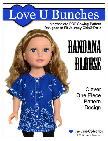 Love U Bunches Journey Girl Bandana Blouse Pattern for Journey Girls Dolls Pixie Faire