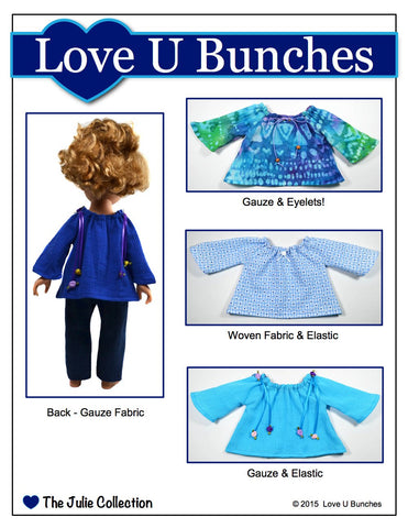 Love U Bunches Journey Girl Peasant Blouse for Journey Girls Dolls Pixie Faire