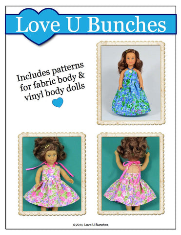 Love U Bunches Mini Simply Summer Sundress Pattern For Mini Dolls Pixie Faire