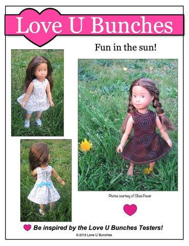 Love U Bunches Kruselings Polka Dot Party Dress Pattern for Kruselings Dolls Pixie Faire