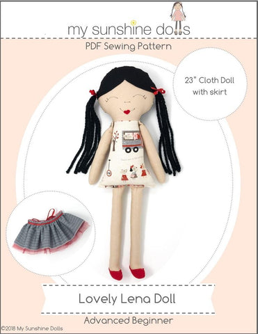 My Sunshine Dolls Cloth doll My Sunshine Dolls Lena 23" Cloth Doll Pattern Pixie Faire