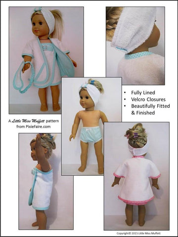 Little Miss Muffett 18 Inch Modern Luxurious Day at the Spa 18" Doll Clothes Pixie Faire
