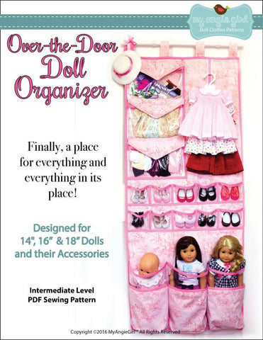 My Angie Girl 18 Inch Modern Over-the-Door Doll Organizer 18" Doll Accessories Pixie Faire