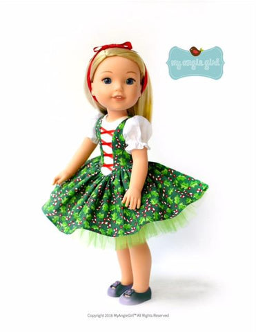 My Angie Girl WellieWishers Tutu Cute Story Book Dress-up Costume Dress 14.5" Doll Clothes Pattern Pixie Faire