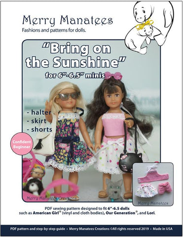 Merry Manatees Mini Bring On The Sunshine for 6" Mini Dolls Pixie Faire
