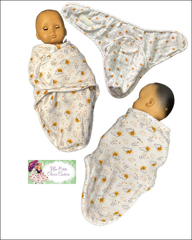 Mon Petite Cherie Couture Bitty Baby/Twin Cuddly Swaddle 15" Baby Doll Accessories Pixie Faire