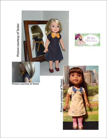 Mon Petite Cherie Couture WellieWishers Irvette Dress 14.5" Doll Clothes Pattern Pixie Faire