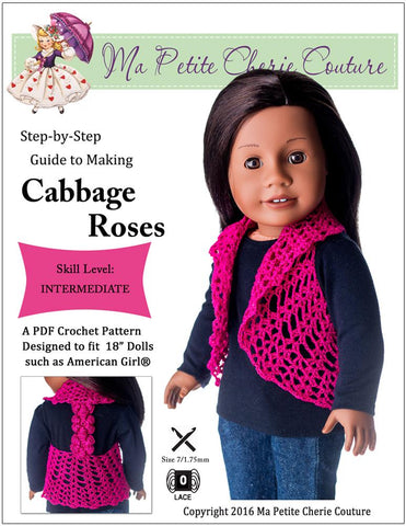 Mon Petite Cherie Couture Crochet Cabbage Roses Crochet Pattern Pixie Faire