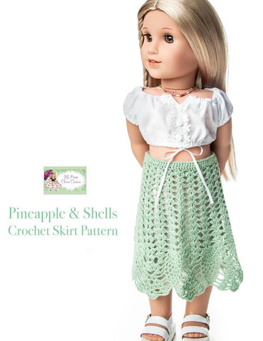 Mon Petite Cherie Couture Crochet Pineapple and Shells Skirt Crochet Pattern Pixie Faire