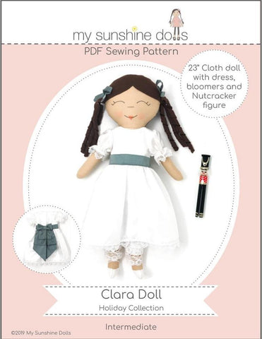 My Sunshine Dolls Cloth doll Clara Doll 23" Cloth Doll Pattern Pixie Faire