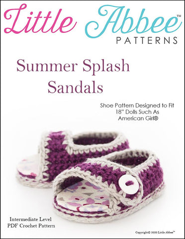 Little Abbee Crochet Summer Splash Sandals Crochet Pattern Pixie Faire