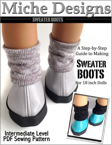 Miche Designs Shoes Sweater Boot 18" Doll Shoes Pixie Faire