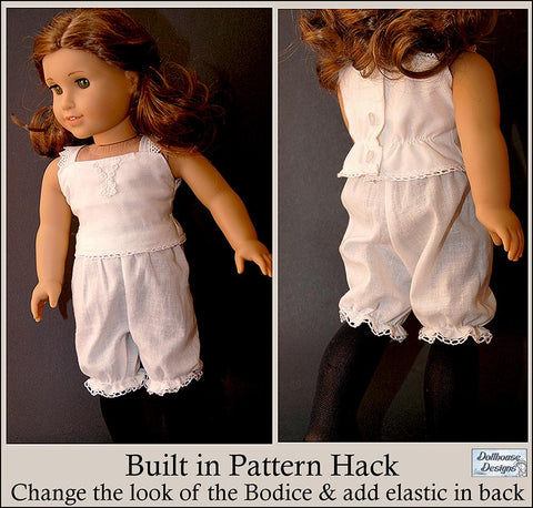 Dollhouse Designs 18 Inch Historical Victorian Underthings 18" Doll Clothes Pattern Pixie Faire