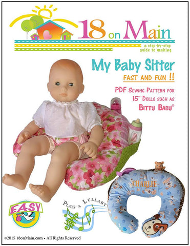 18 On Main Bitty Baby/Twin My Baby Sitter 15" Baby Doll Accessory Pattern Pixie Faire