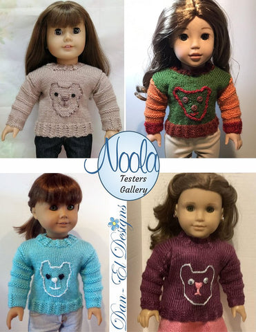 Dan-El Designs Knitting Noola 18" Doll Knitting Pattern Pixie Faire