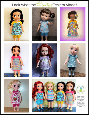 Oh Sew Kat Disney Doll Bloomer Buddies Pattern for Disney Animators' Dolls Pixie Faire