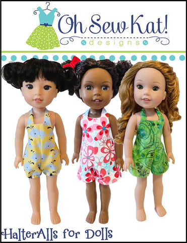Oh Sew Kat WellieWishers HalterAlls for Dolls 14.5" Doll Clothes Pattern Pixie Faire