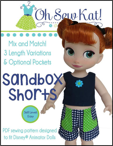 Oh Sew Kat Disney Doll Sandbox Shorts For Disney Animator Dolls Pixie Faire