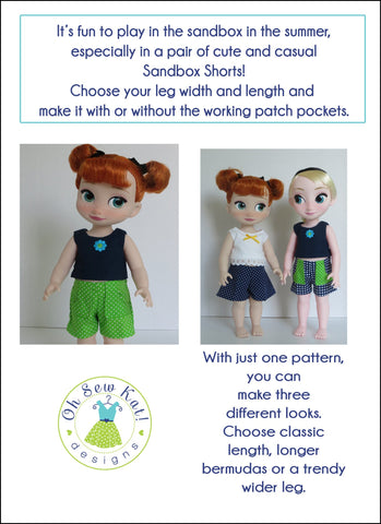 Oh Sew Kat Disney Doll Sandbox Shorts For Disney Animator Dolls Pixie Faire