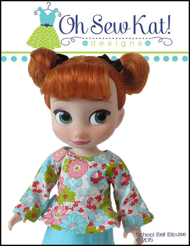 Oh Sew Kat Disney Doll School Bell Blouse Pattern for Disney Animator Dolls Pixie Faire